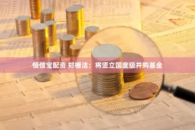 恒信宝配资 郑栅洁：将竖立国度级并购基金
